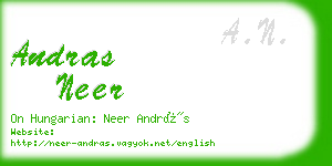 andras neer business card